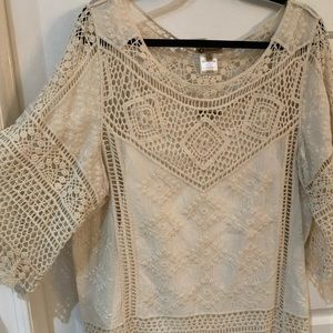 Cream Democracy Blouse
